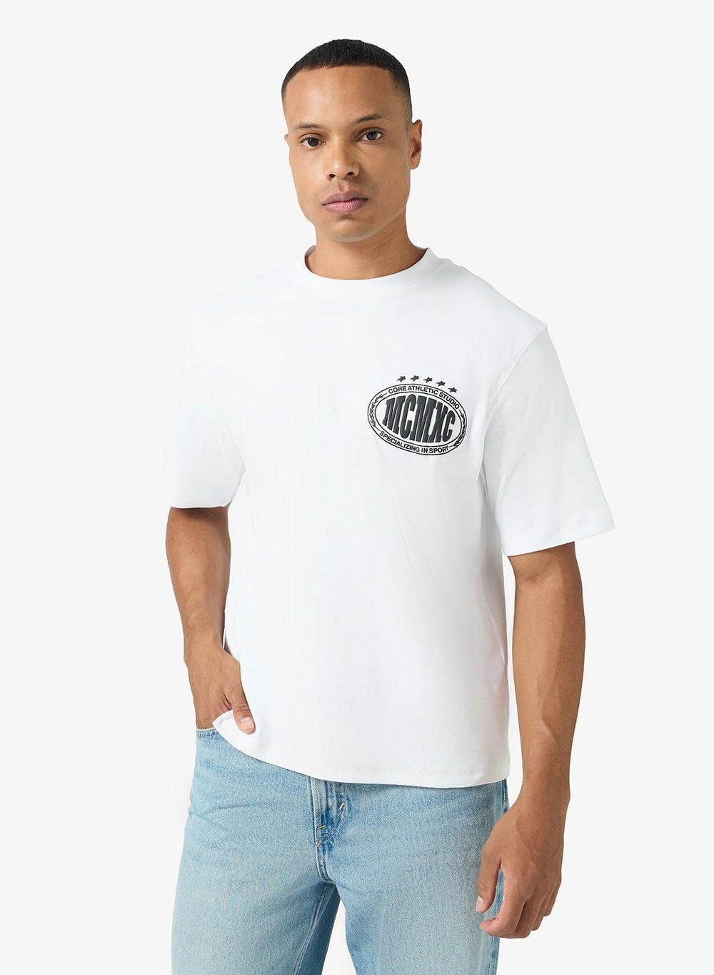 Jack & Jones 12292825 Logo Print Crew T-Shirt - Image 1