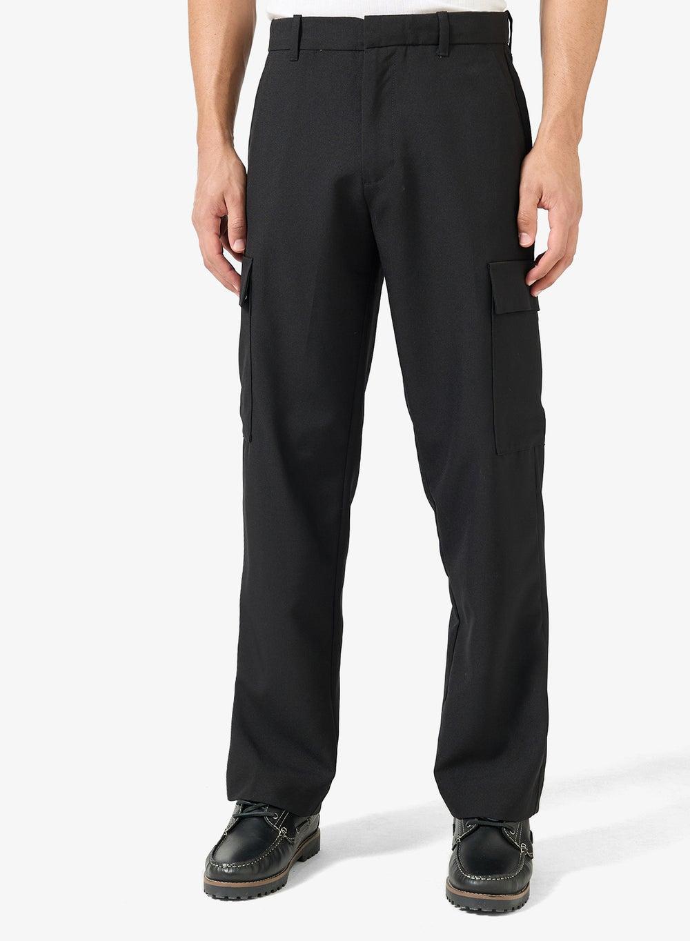 Black Tapered Cargo Pants 12270819 - Image 1