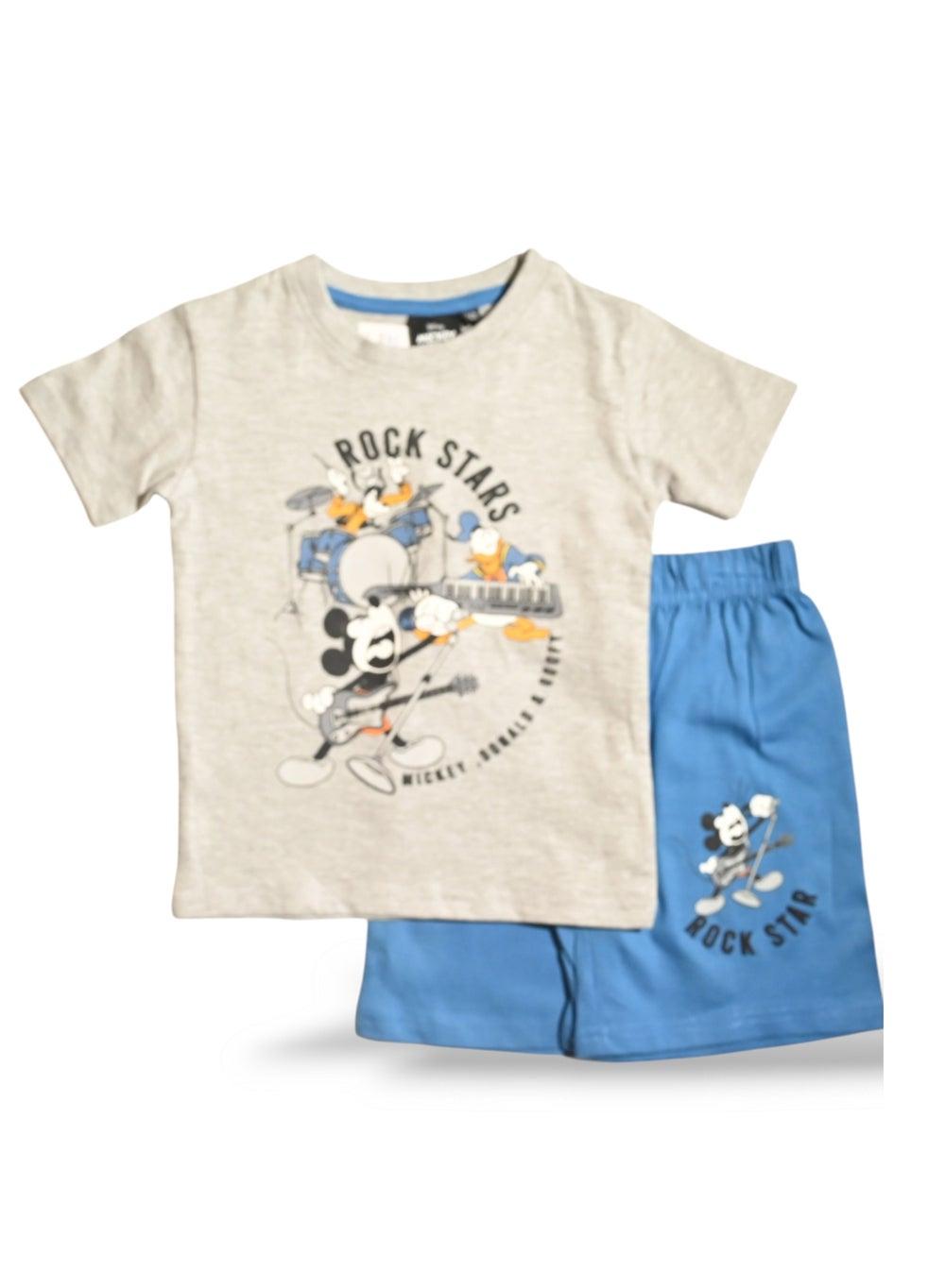 Mickey Mouse Rock Stars Boys Short Pyjama Set - Image 1