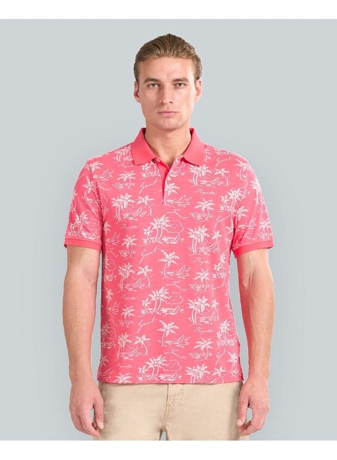 Gant Island Print Cotton Polo Shirt Regular Fit - Image 1