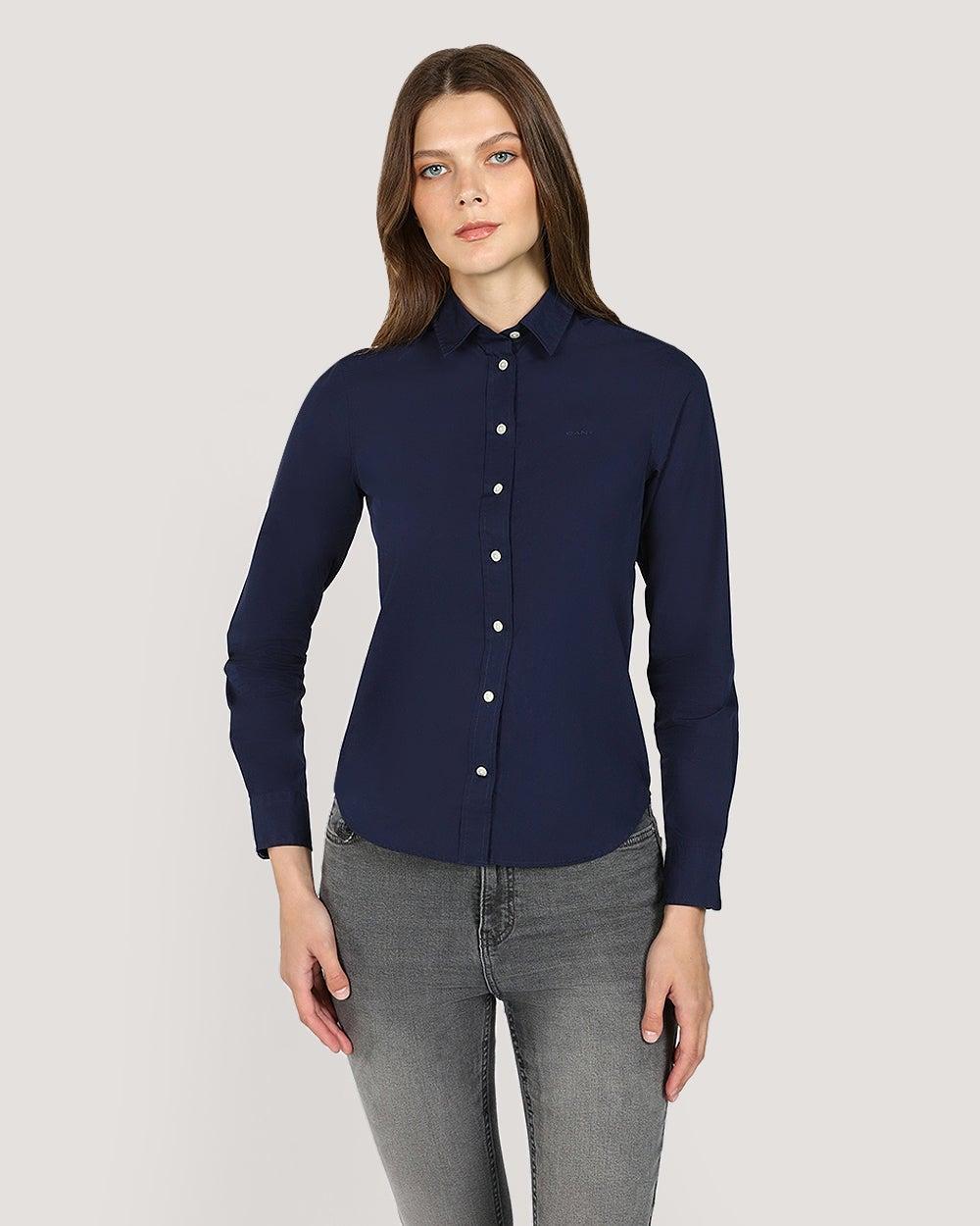 Gant Classic Blue Regular Poplin Shirt Women - Image 1