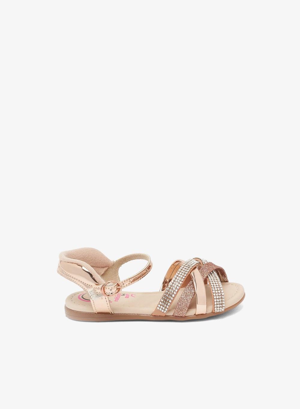 Gold Slingback Sandals for Women – Cushioned Support - Image 1