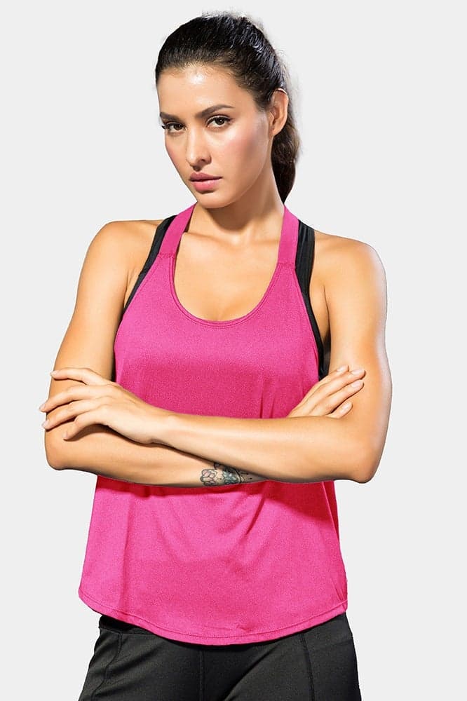 Dark Pink Racerback Tank SVL Performance Top - Image 1