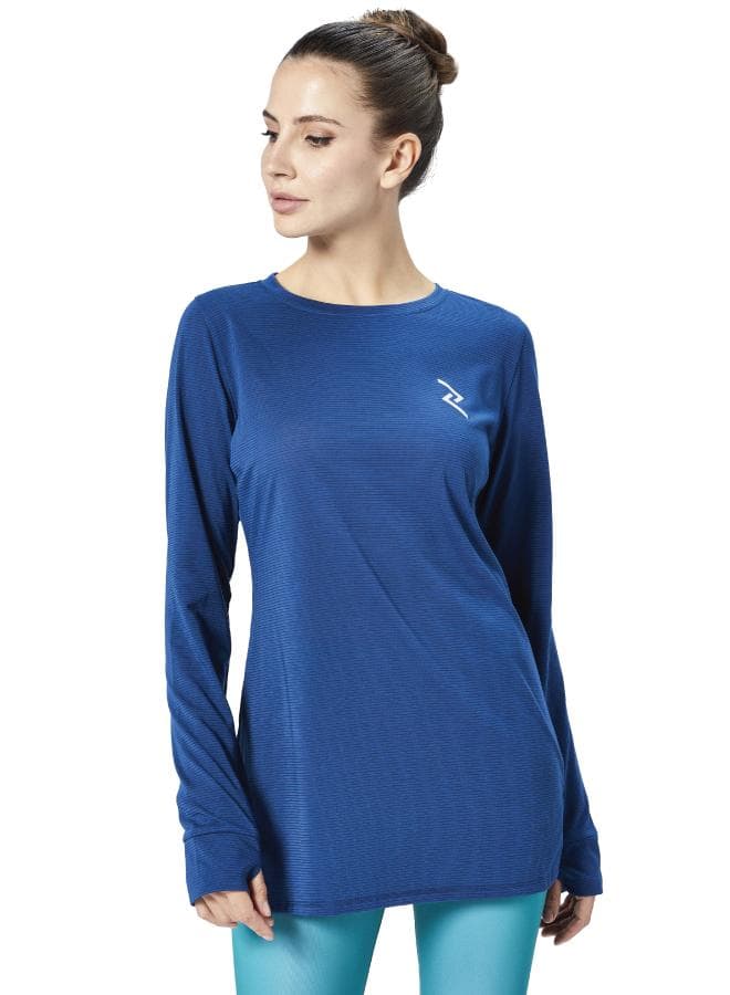 Women’s Fire Blue Full Sleeve Top & Leggings Set - Image 1