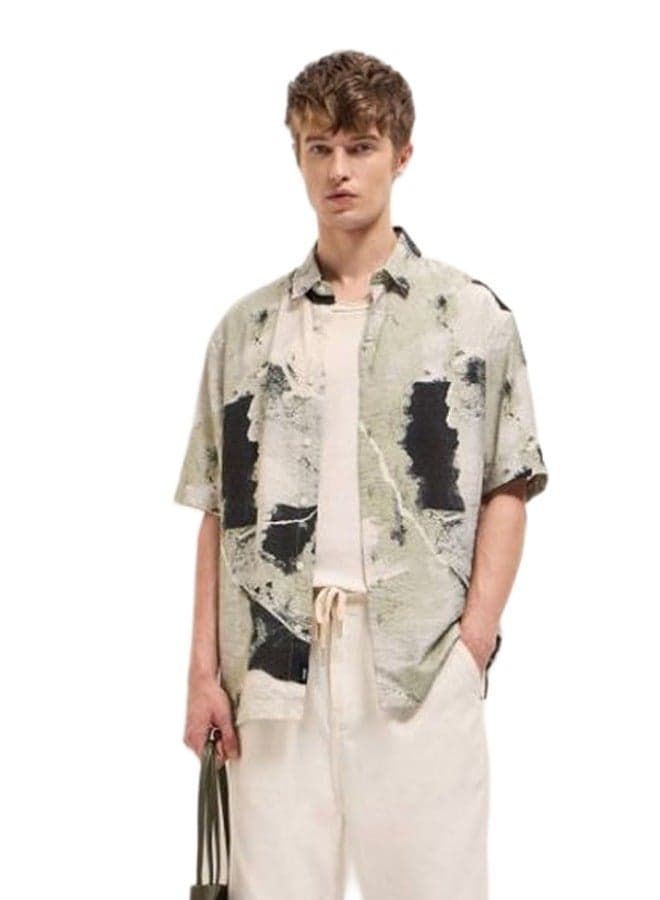 Men’s Classic Button-Down Shirt Multicolour Nylon Blend - Image 1