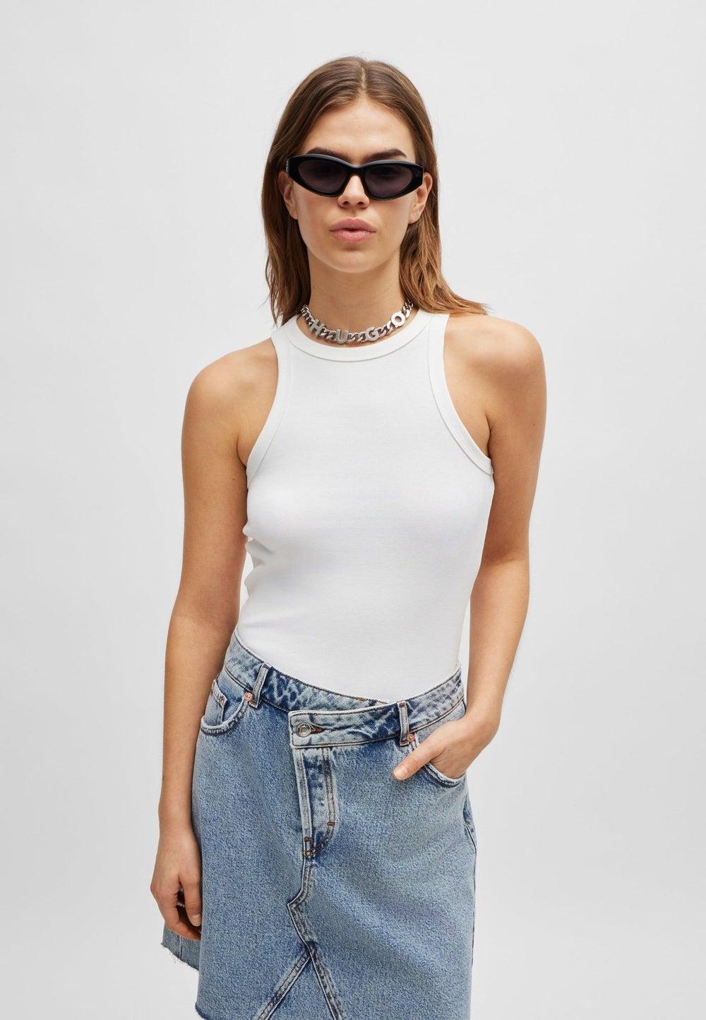 HUGO Slim Fit Stretch-Cotton Tank Top 50515651100 - Image 1