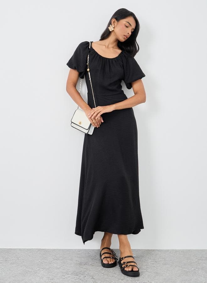 Take Two Puff Sleeve Square Neck Maxi Dress - Image 1