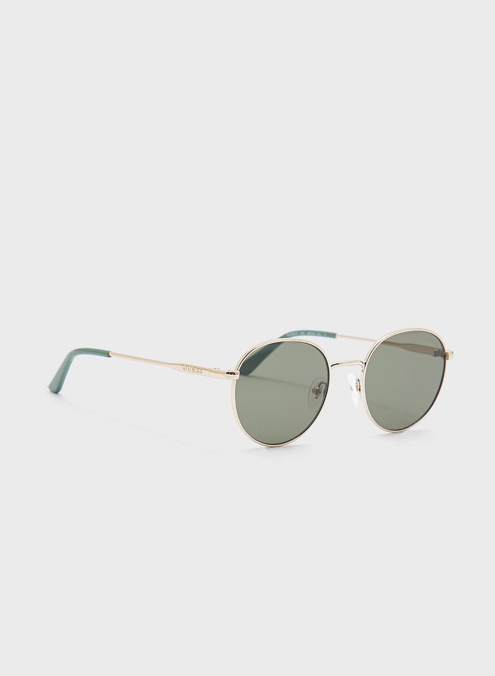 GUESS Gu0023732N48 Gold Aviator Sunglasses - Image 1