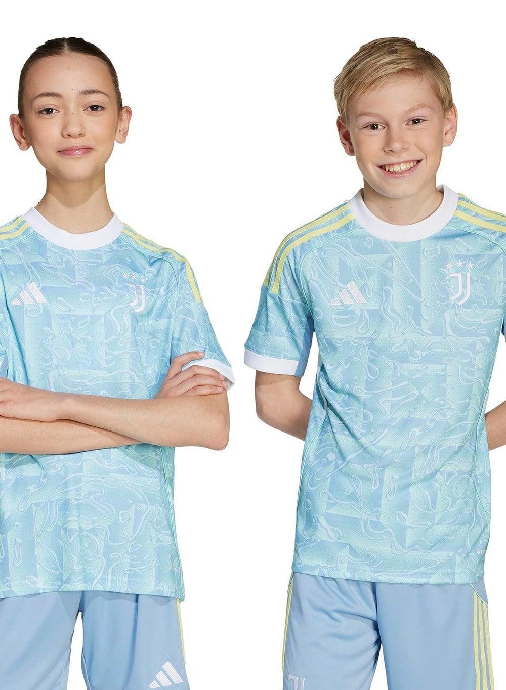 Juventus 25/26 Kids Away Jersey Blue Pastel Kit - Image 1