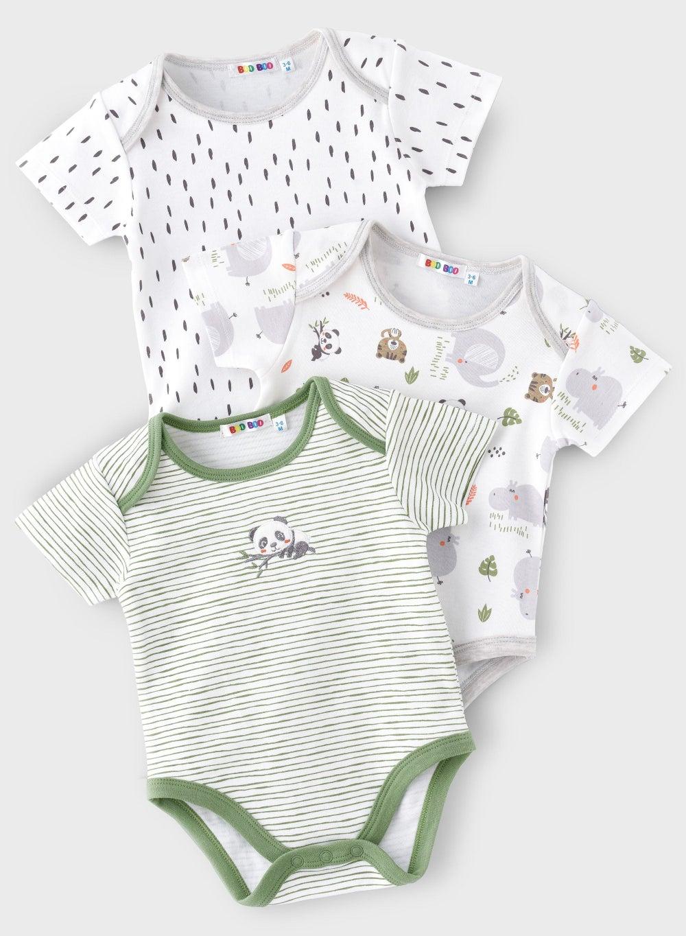 BooBoo Kids Jungle Range 3-Pack Bodysuits Si005J - Image 1