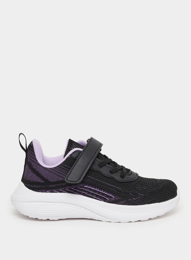 Boys Black Hook-and-Loop Street Sneakers - Image 1