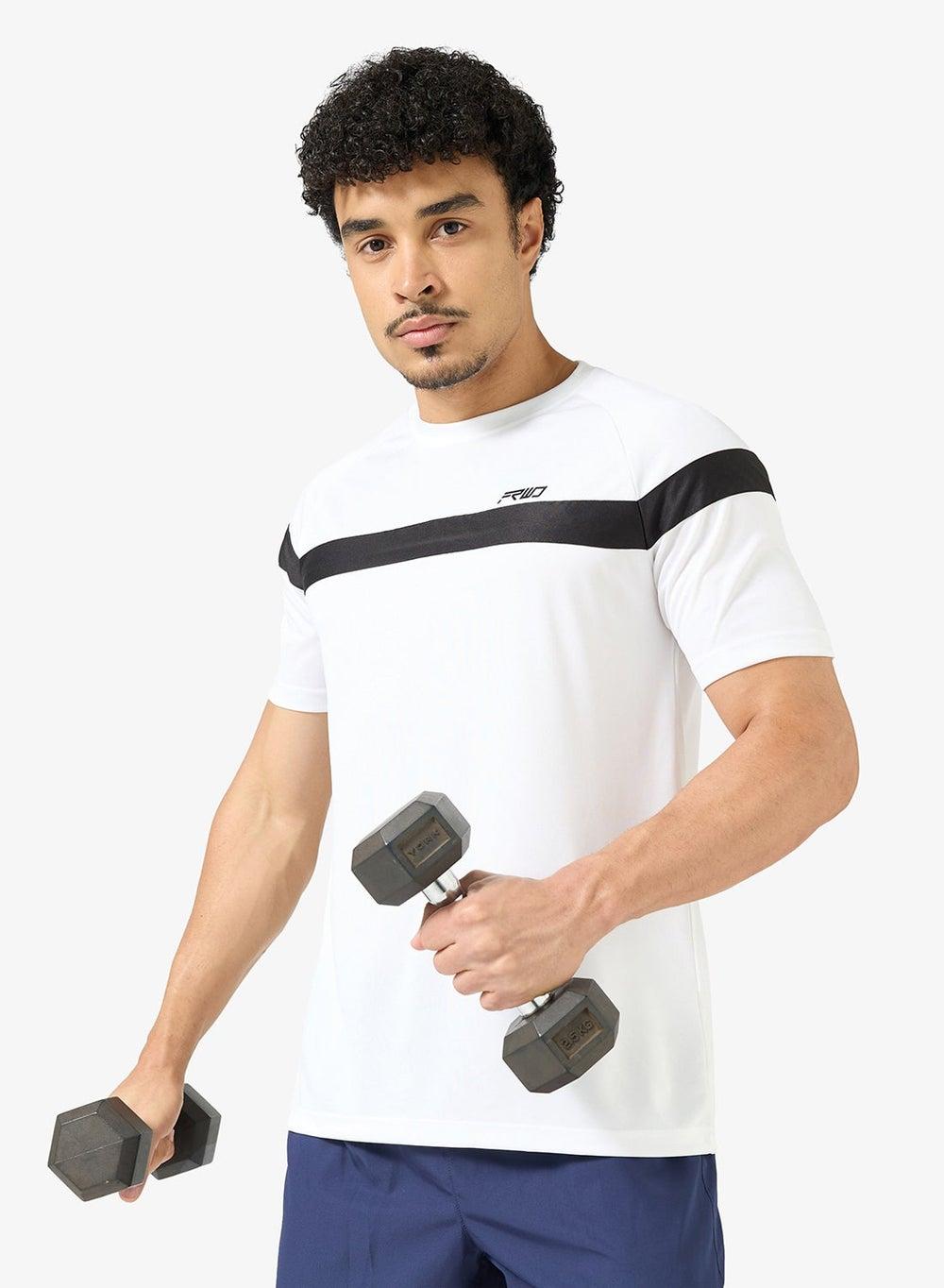 Zopts313 Striped Training Activewear T-Shirt - Image 1