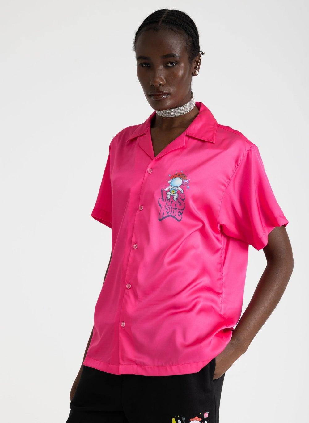 Stellar Bonds Hot Pink Cuban Shirt - Image 1