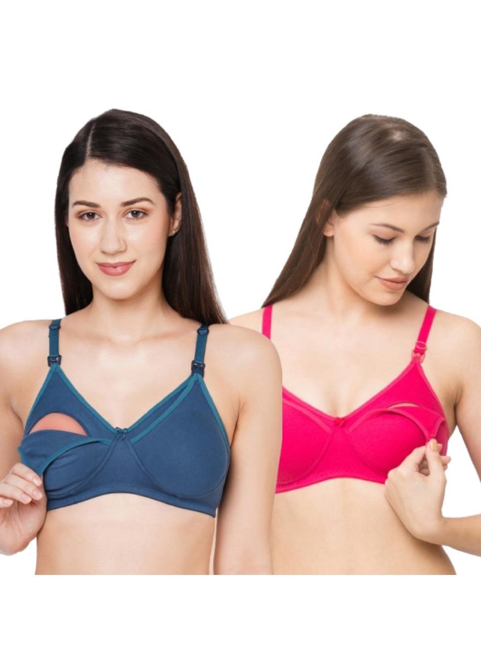 TUMMY Women’s Cotton Maternity & Nursing Bra Pack of 2 - Image 1