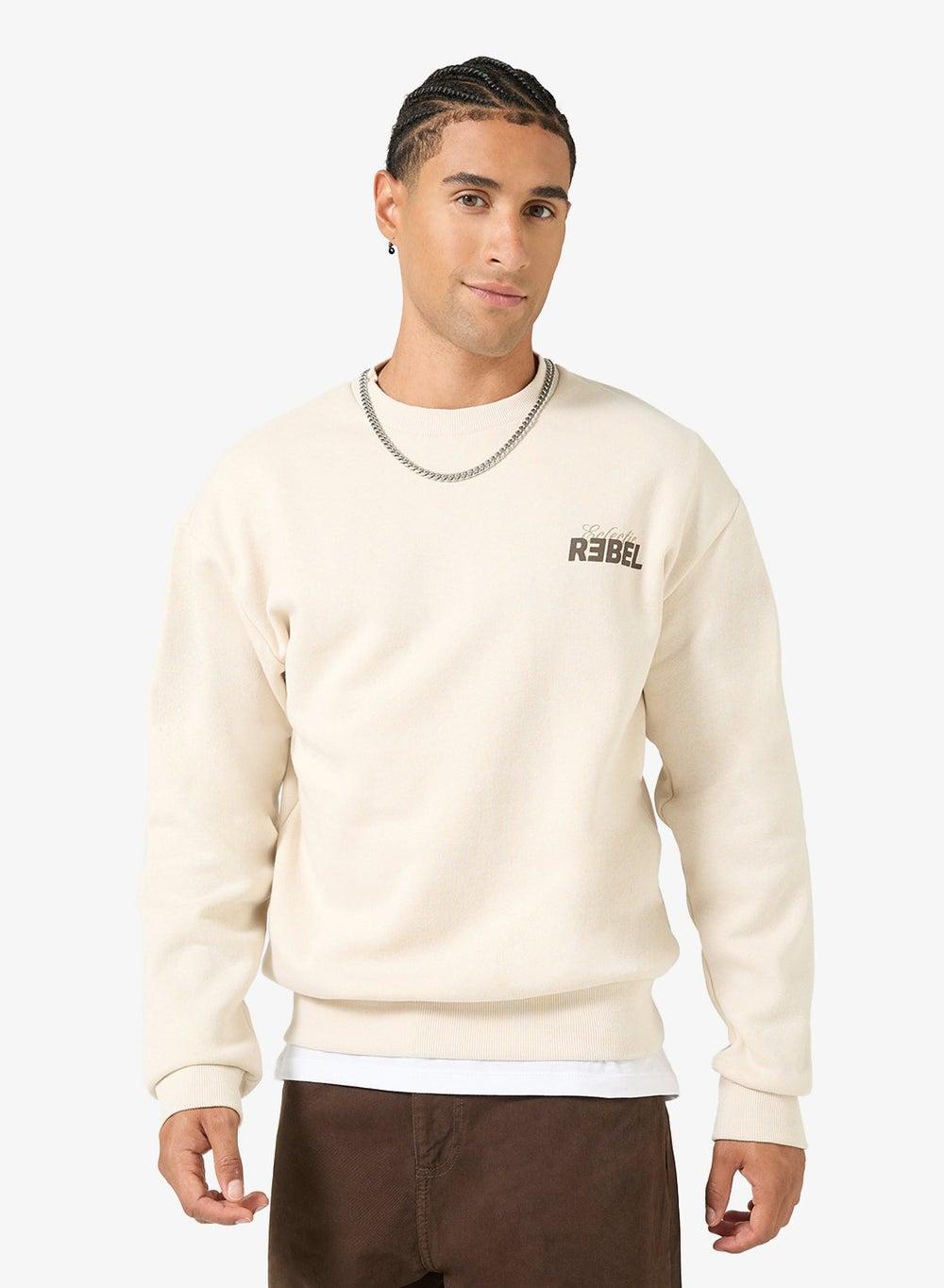 jj_rebel Text Print Crew Neck Sweatshirt 12279417 - Image 1