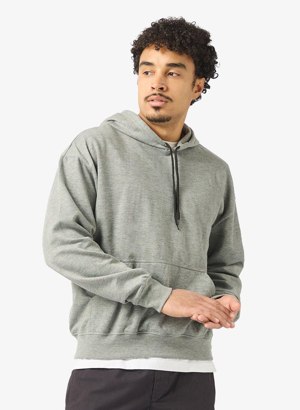 Adnhd101 Grey Graphic Print Pullover Hoodie - Image 1