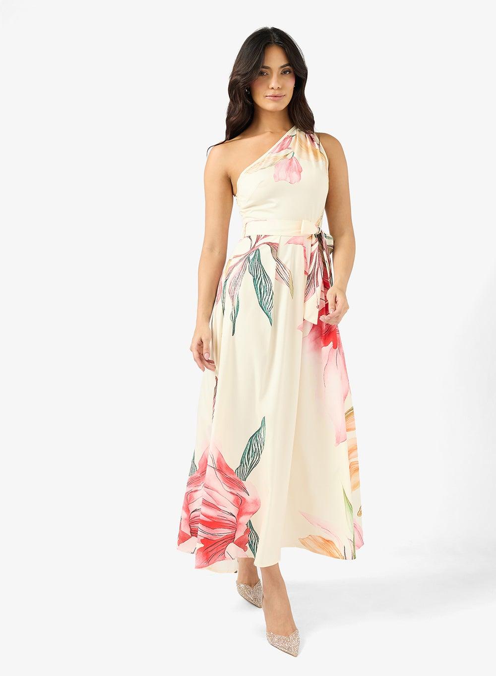 Y250616011 One-Shoulder Floral Maxi Dress - Image 1