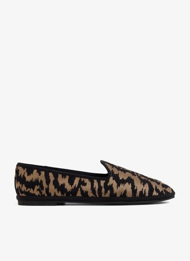 Aurabelle967 Leopard Jacquard Classic Loafers - Image 1