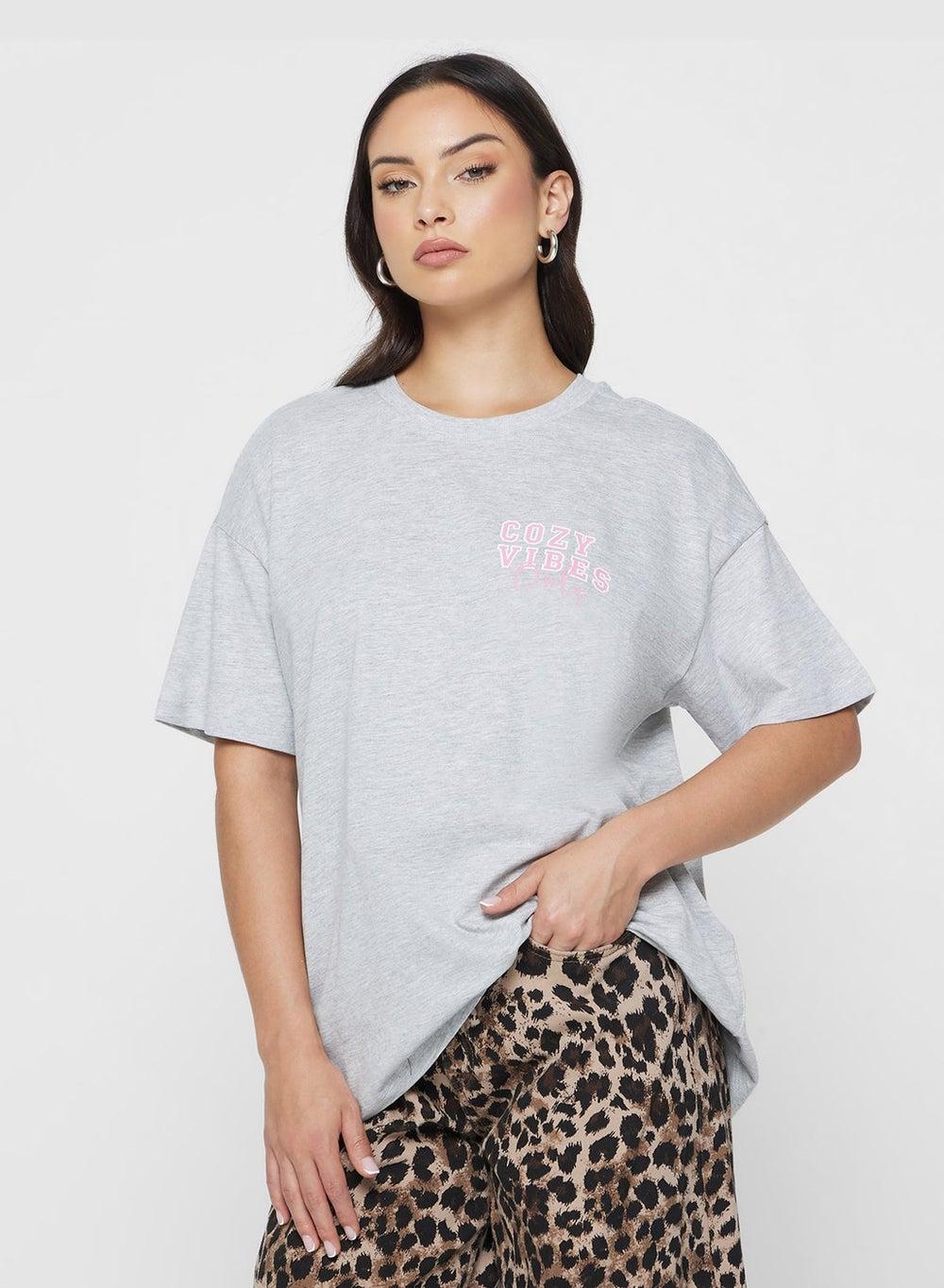 LOVELY Short Sleeve Cotton Tee – Cozy Bear Print - Image 1