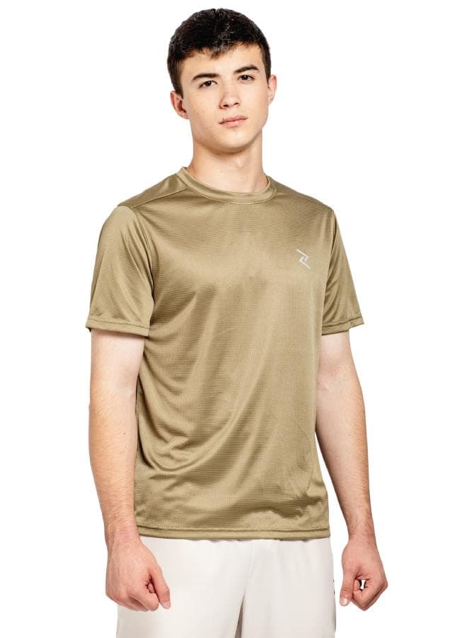 Men’s Performance Training T-Shirt in Beige Gold Crystal - Image 1