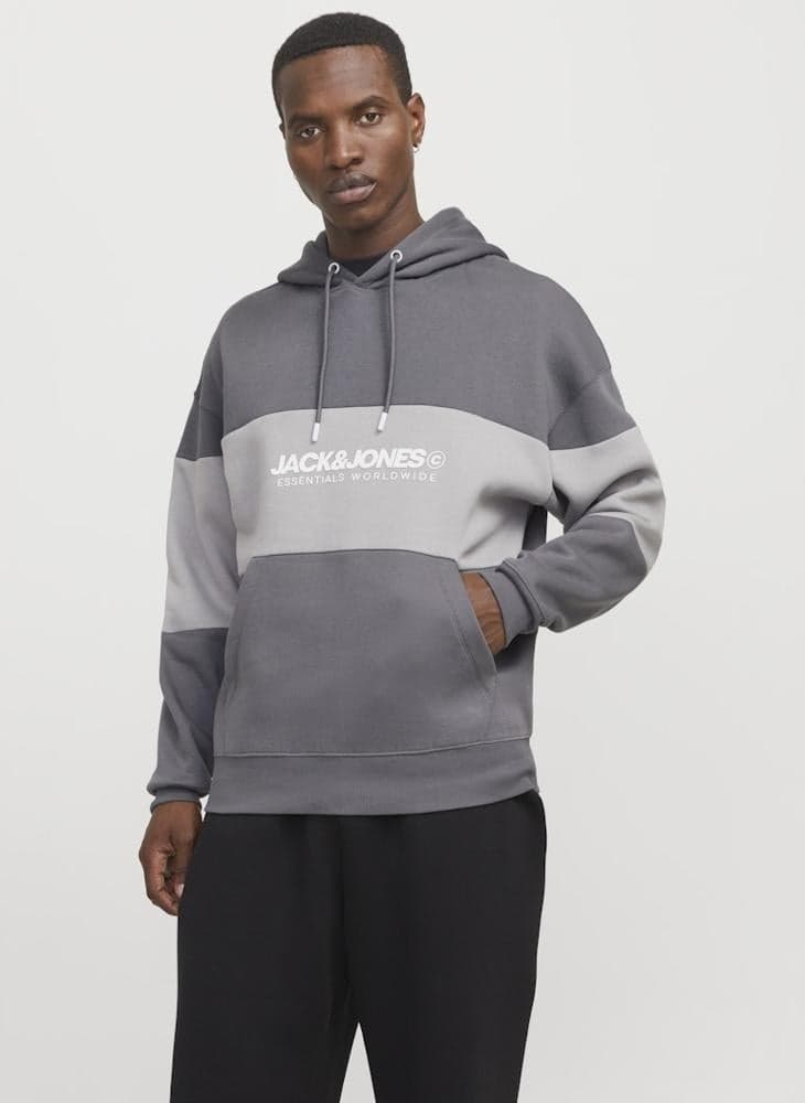 Castlerock Colour Block Pocket Pullover Hoodie 12256590 - Image 1