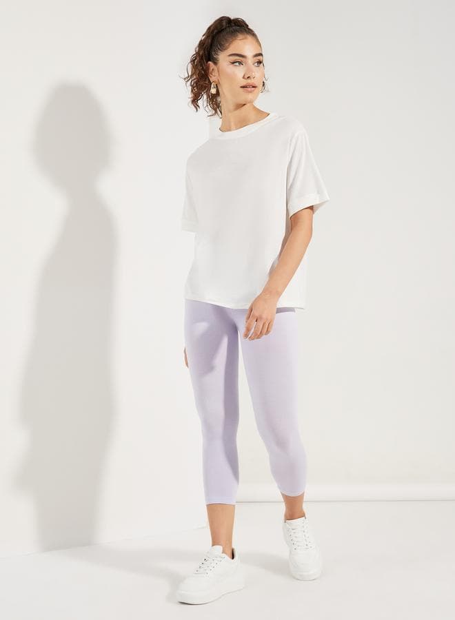 Lilac High-Rise Capri Leggings 7008232729 - Image 1