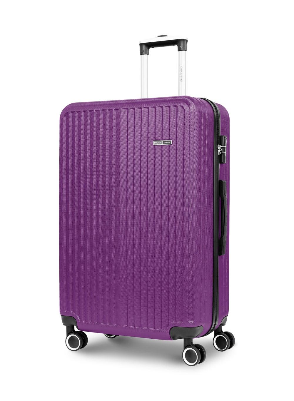 Alpha 28" Lightweight ABS Spinner Suitcase Purple 30KG - Image 1