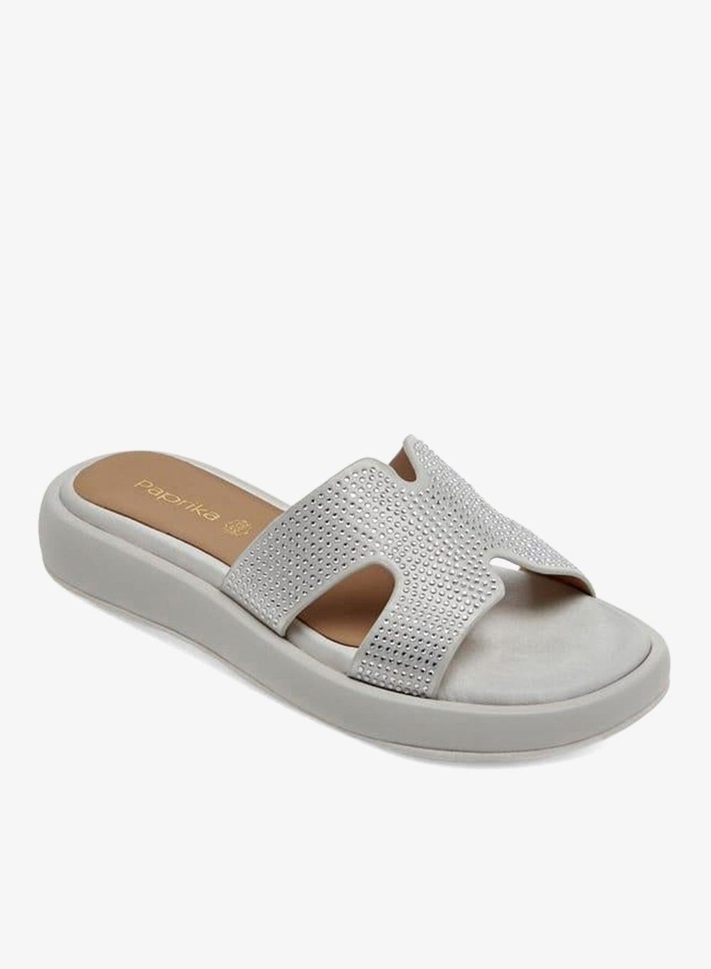 Ivory Embellished Slip-On Sandals Onexzfb2179 - Image 1