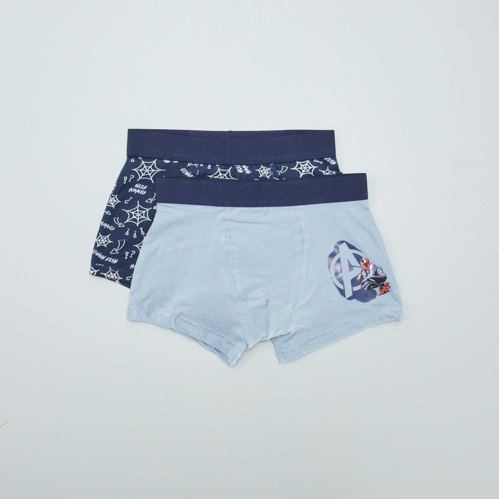 Marvel Blue Stretch Boxer Shorts Pack of 2 - Image 1