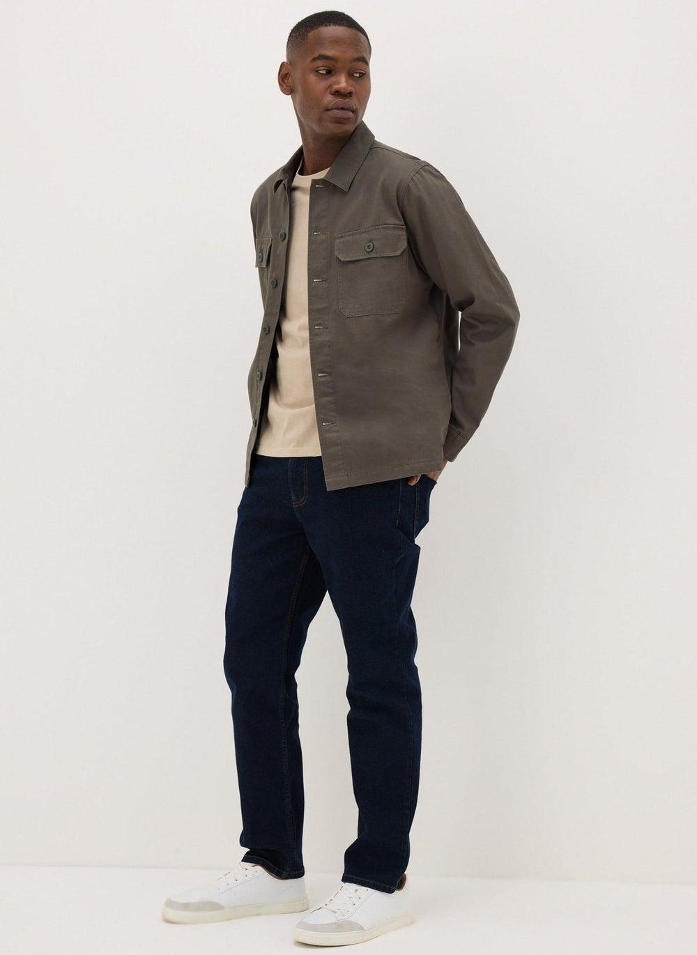 Indigo Straight Fit Jeans Classic Denim Comfort - Image 1