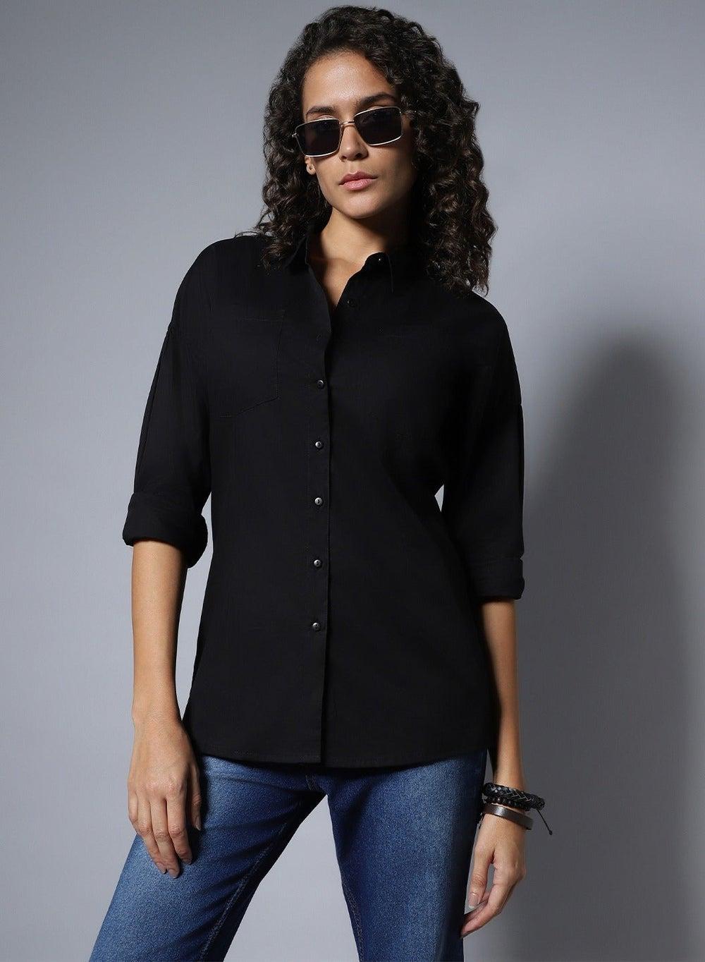 Meteorite Longline Cotton Shirt – Regular Fit Hswshw230102 - Image 1