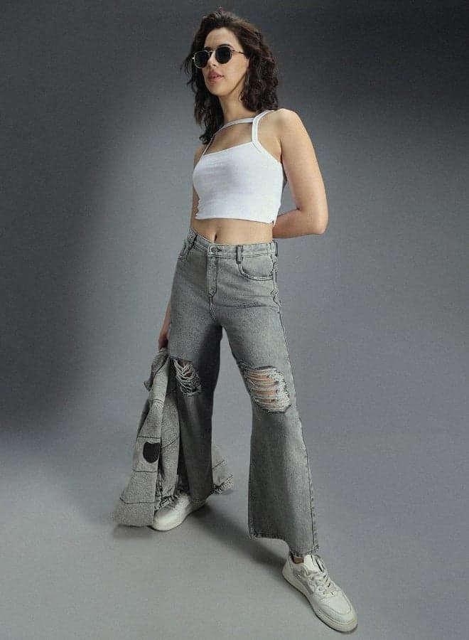 Women’s Black Wide-Leg Jeans – 90s Baggy Fit - Image 1