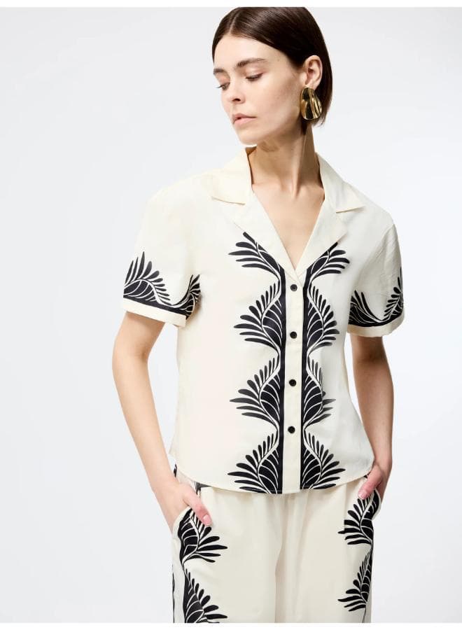 Sherry 72Yfg Botanical Viscose Printed Top - Image 1