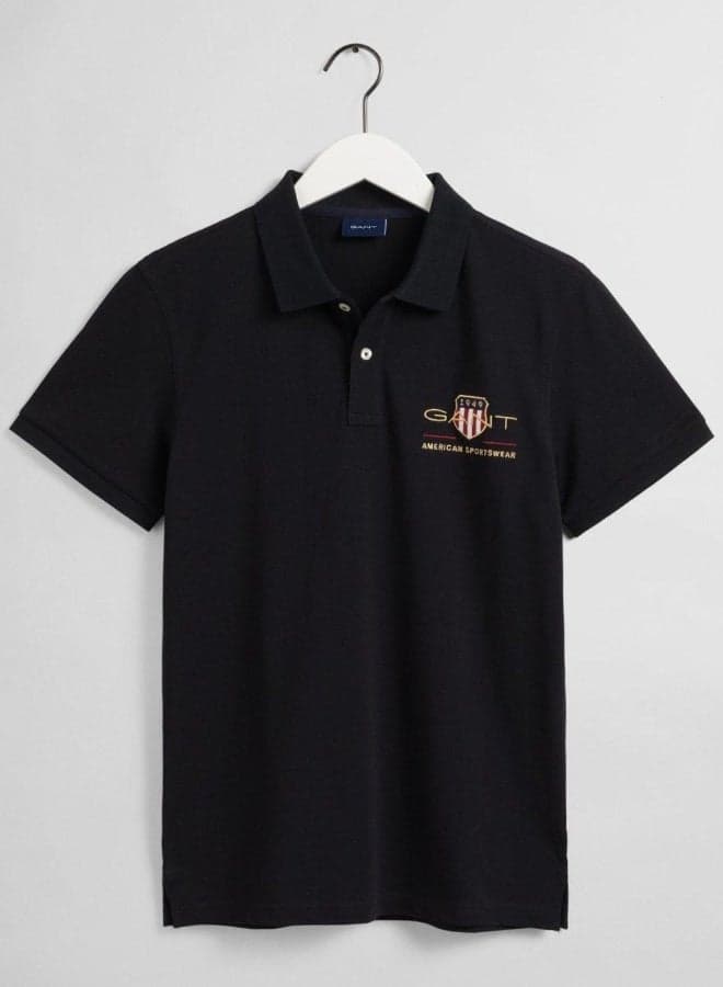 Gant Archive Shield Pique Polo Shirt Classic Fit - Image 1