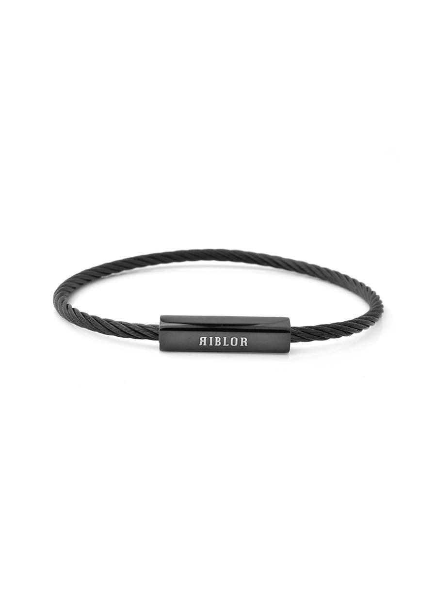 Camillo Black Stainless Steel Cable Bracelet Rlbr Cosbk - Image 1