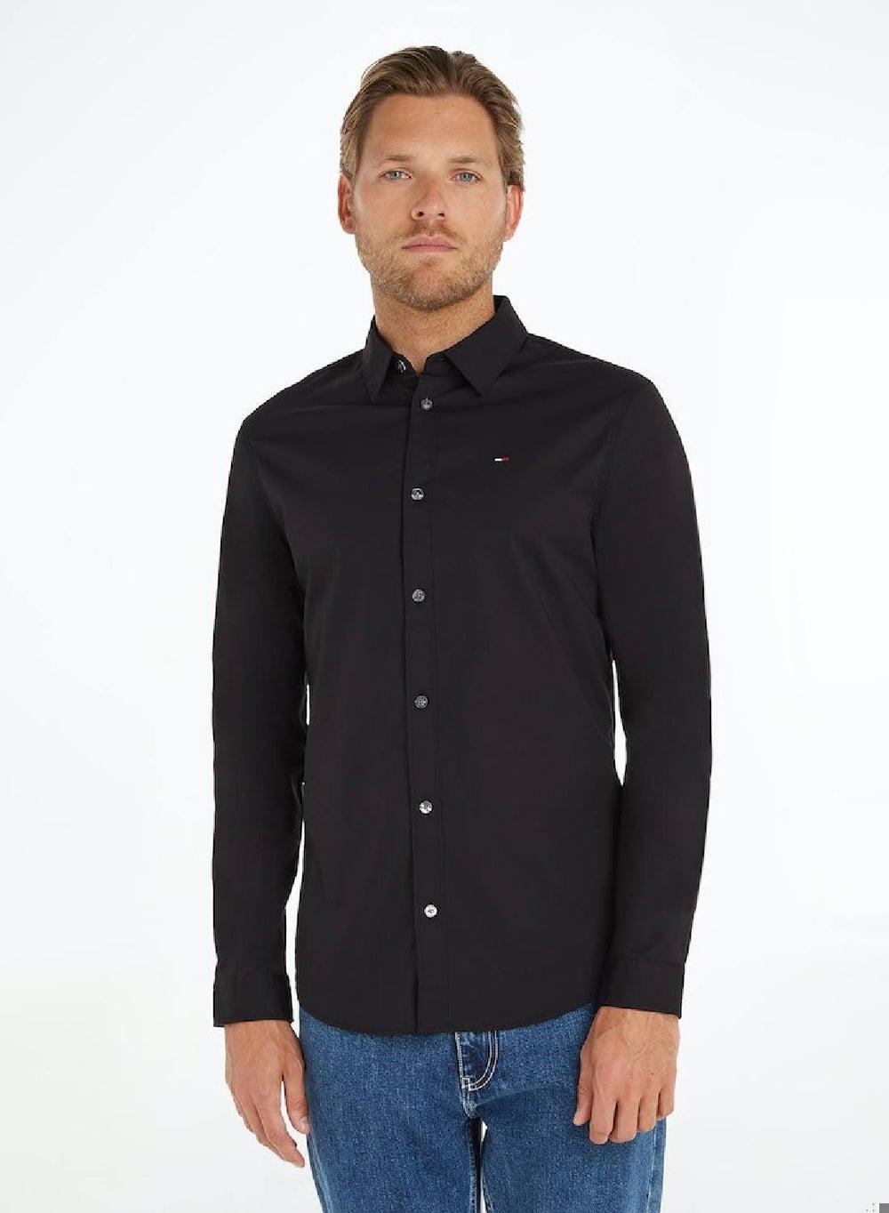 Tommy Jeans TJM Original Stretch Shirt Black - Image 1