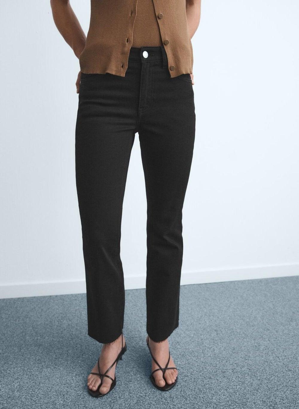 Sienna Black Cropped Flared Jeans 17044093 - Image 1