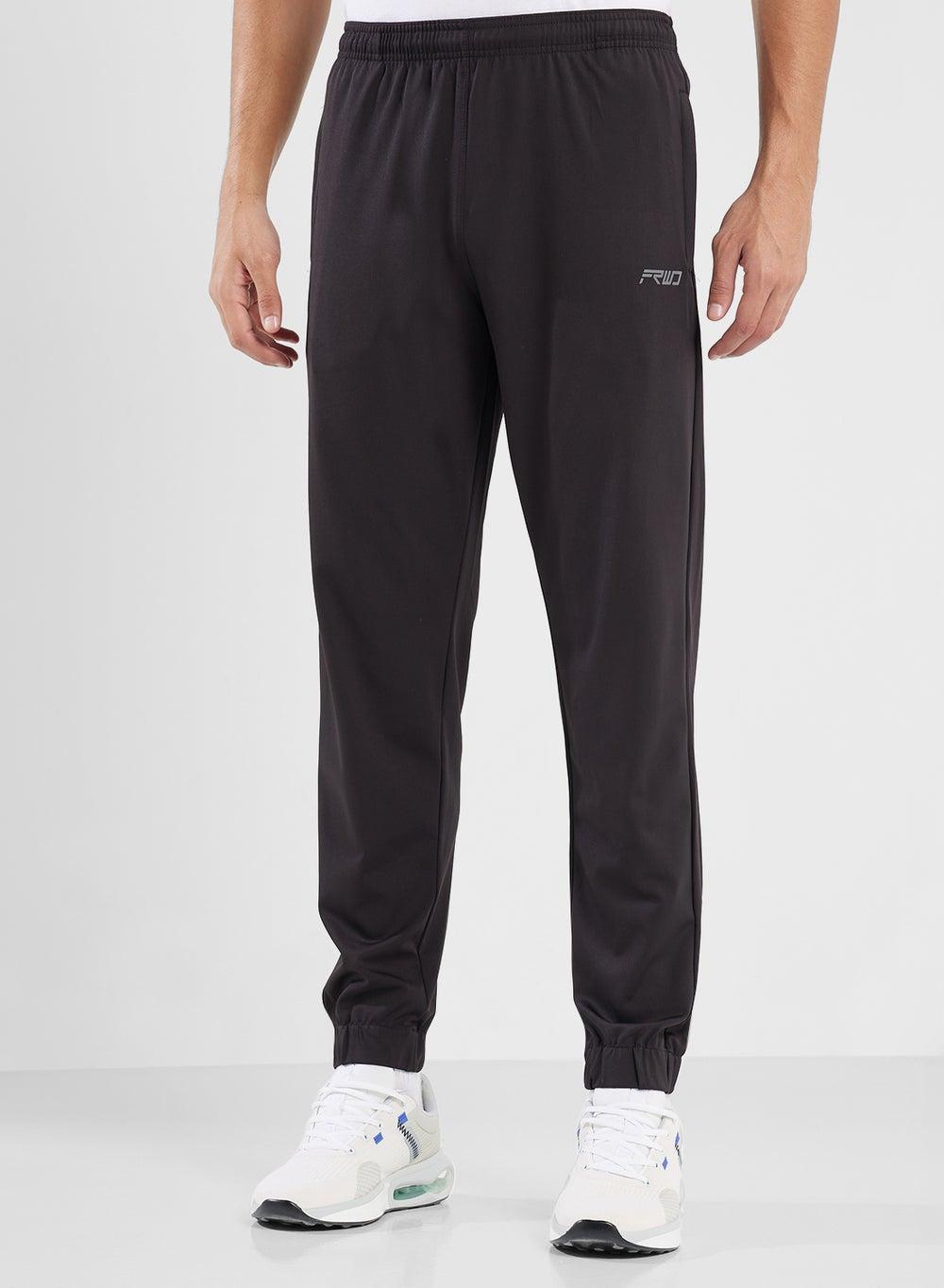 Adan24 U Black Relaxed Fit Joggers - Image 1