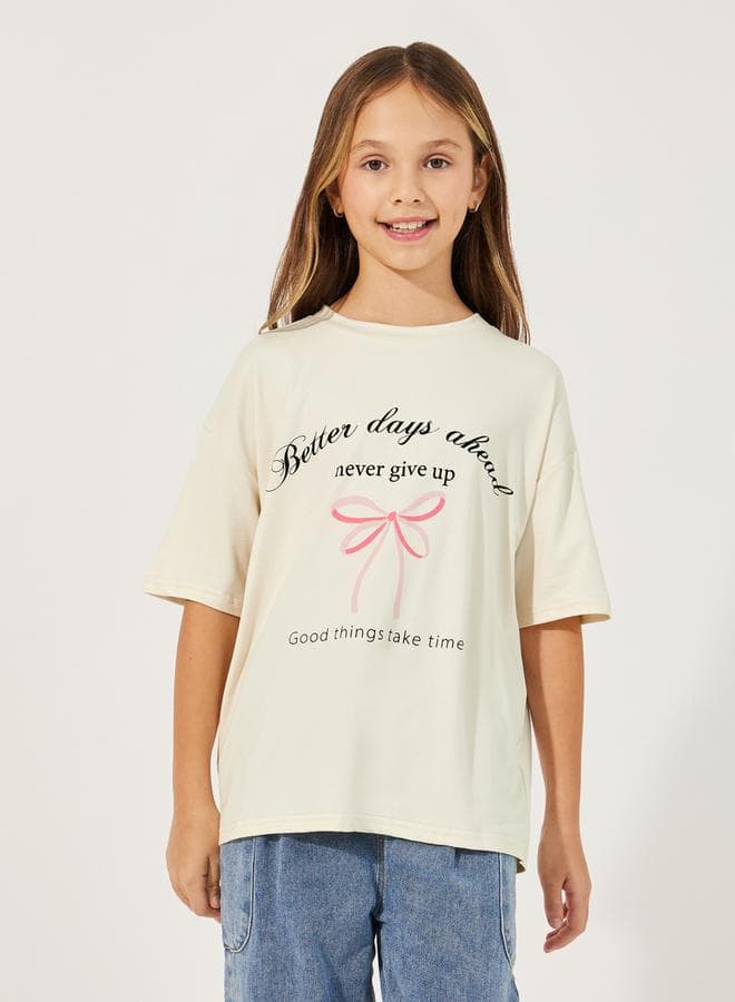 Better Days Ahead Graphic Oversized T-Shirt 2112095502 - Image 1