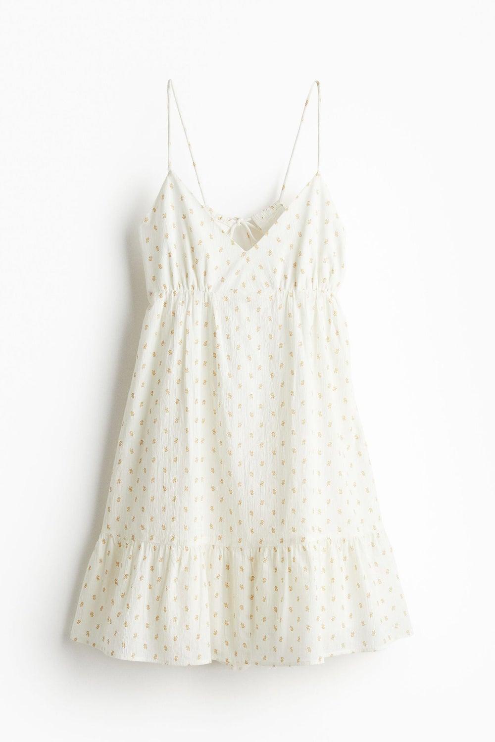 Floral Open-Back Crêpe Mini Dress - Image 1