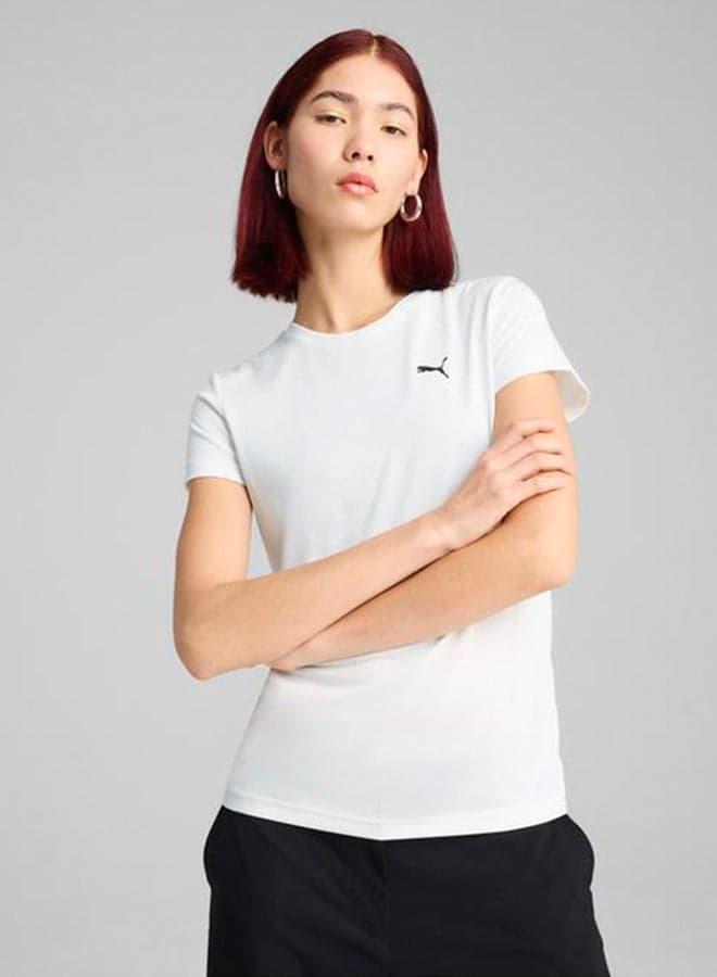 Essential Logo T-Shirt Slim Fit Puma White - Image 1