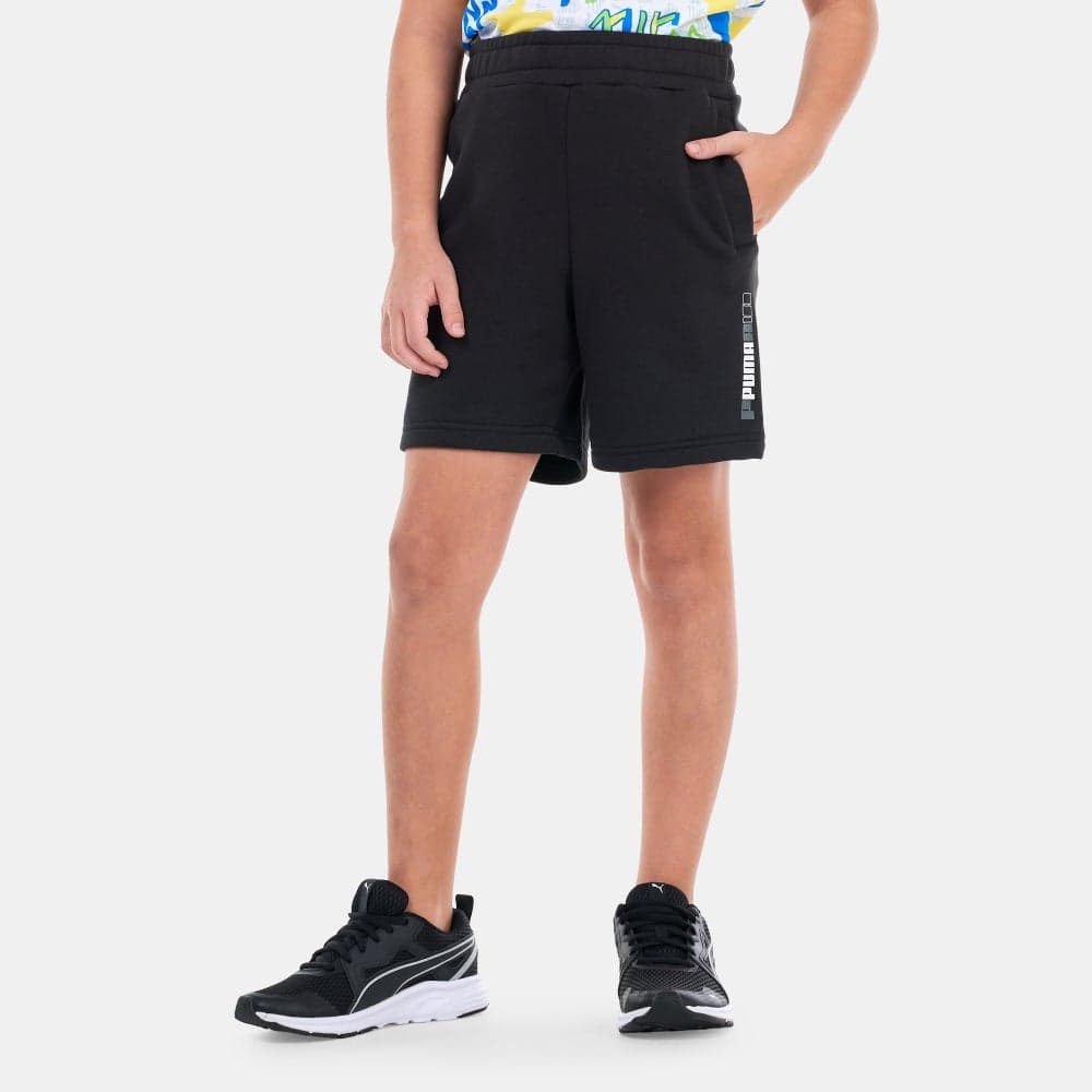 Kids Essentials+ Logo Lab Cotton Shorts Black - Image 1