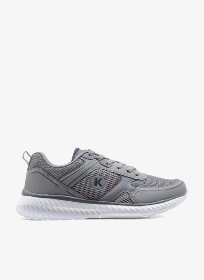 KangaROOS 70107 Grey Men's Logo Lace-Up Sports Shoes - Image 1
