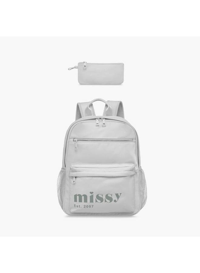 Grey Monogram Backpack Gtl 231050 with Pencil Pouch - Image 1