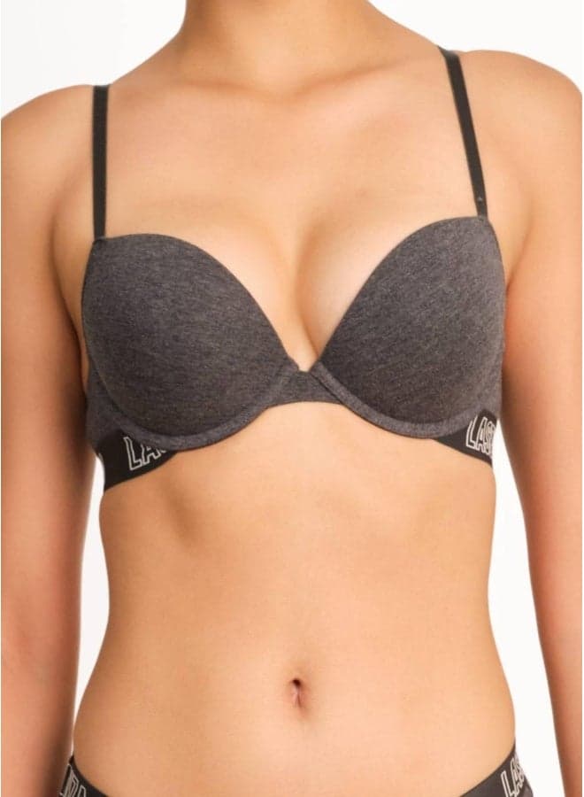 La Senza Knockout Logo Heather Cotton Bra - Image 1