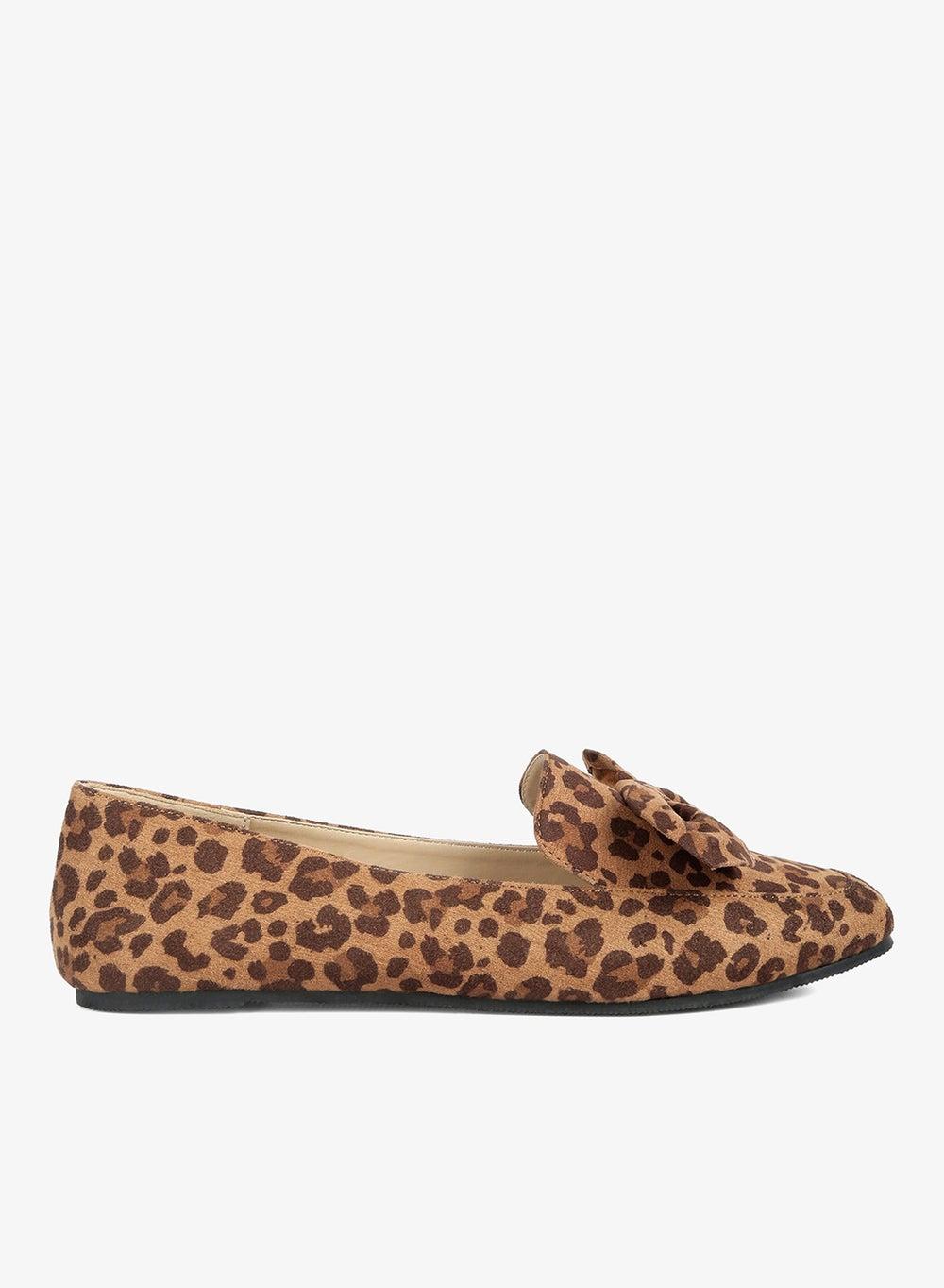 Leopard Bow Loafer Sh8887 04 Flat Elegance - Image 1