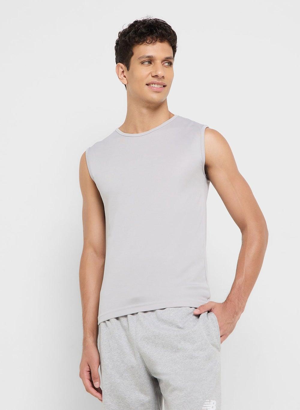 Ad Tee 44 Men's Grey Training Tank Top - Image 1
