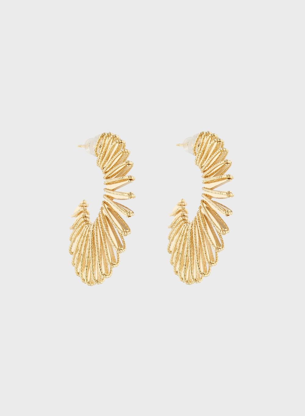 Oversized Gold Hoop Earrings Fj241215 - Image 1