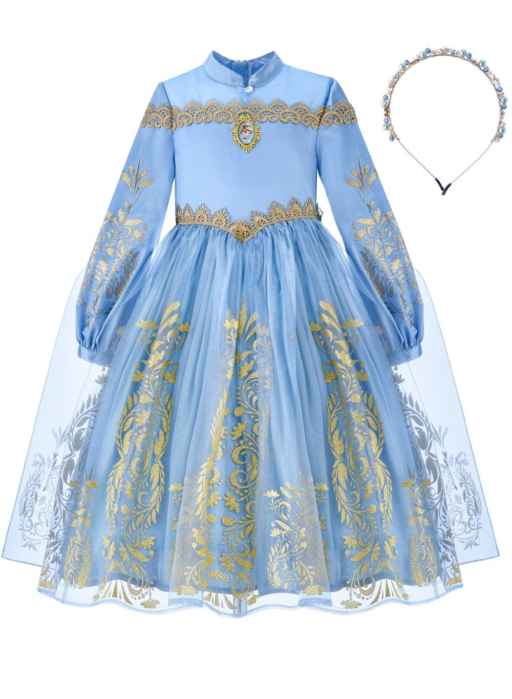 Disney Golden Princess Cinderella Prestige Dress Costume Set - Image 1