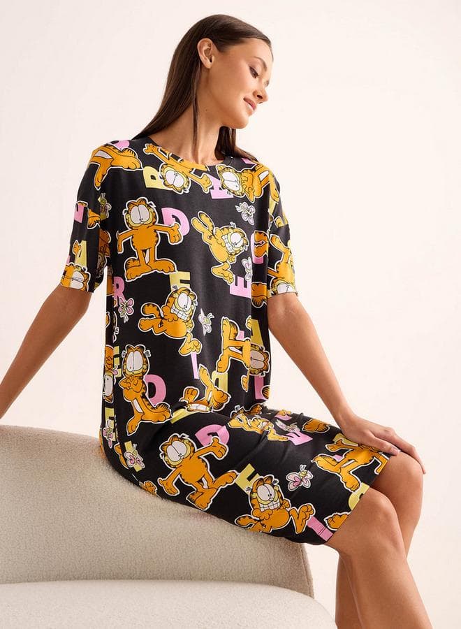 Garfield All-Over Print Viscose Sleepshirt - Image 1